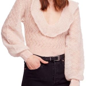 Free People Sweater Cream Color Size M NWT